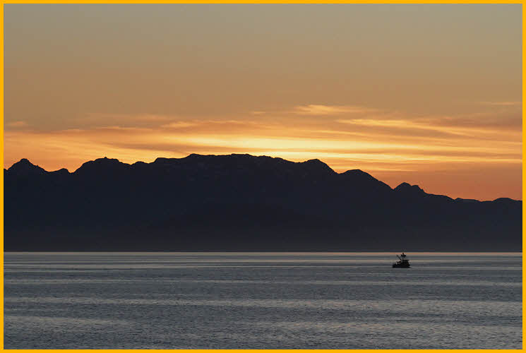 Fishing Boat at Sunset