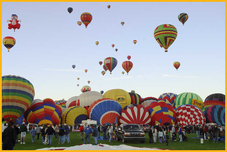 Balloons in Air & Being Inflated