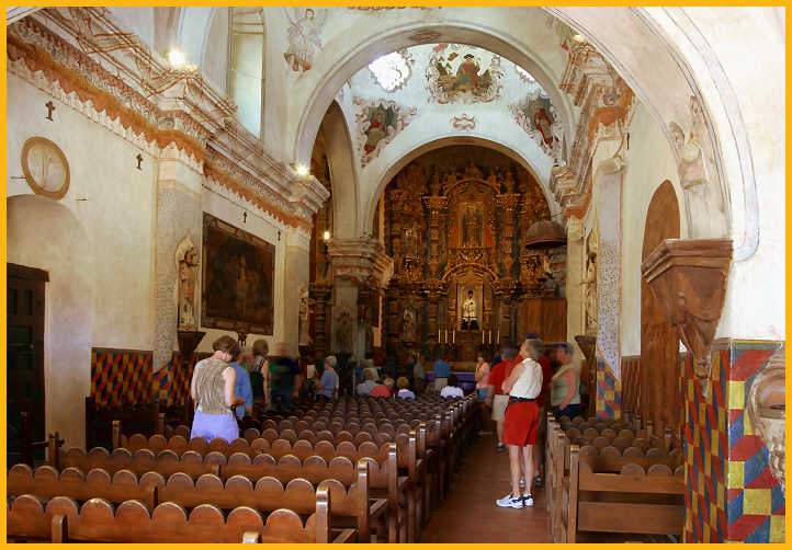 Interior of Mission San Xavier del Bac