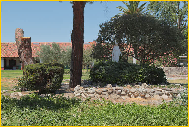 Statue of Mary in Garden