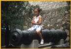 Girl Riding Cannon