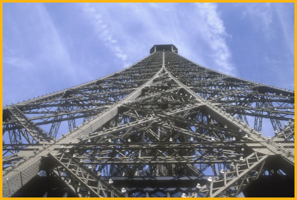 Looking Up the Eiffel Tower