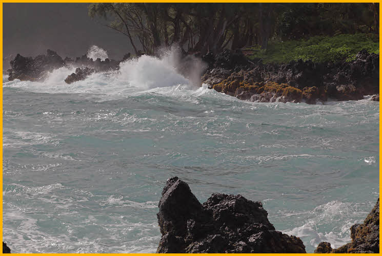 Waves on Rocks