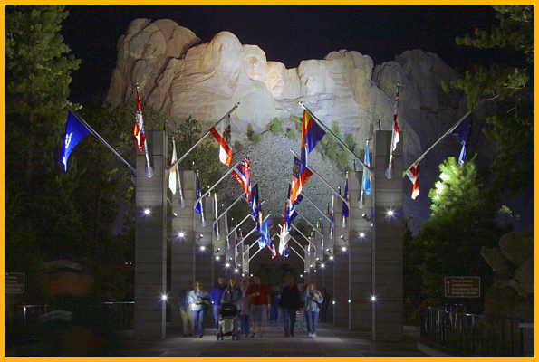 Mount Rushmore at Night