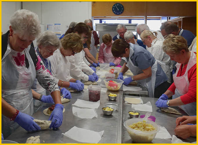 Our Tour Group Making Pasties